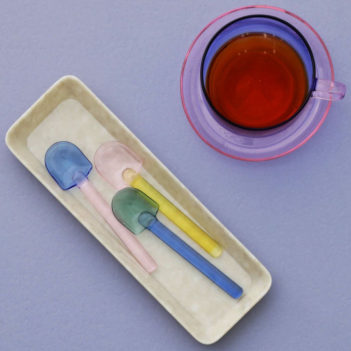 Hightide - MARBLED MELAMINE PEN TRAY - Navy