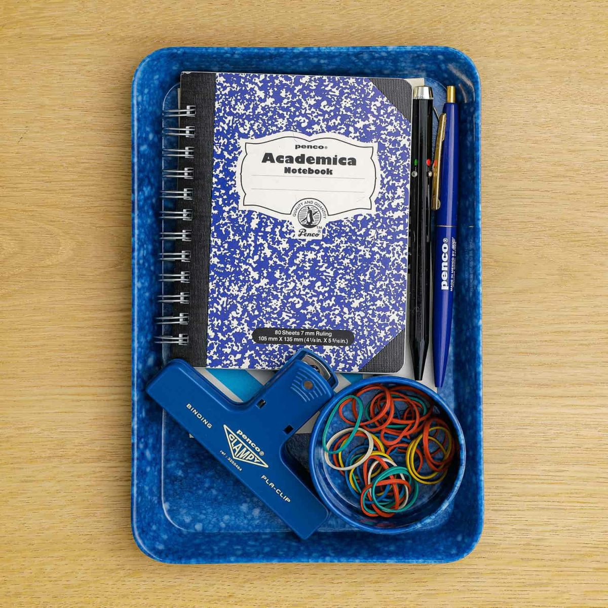 Hightide - MARBLED MELAMINE TRAY - Size M - Navy
