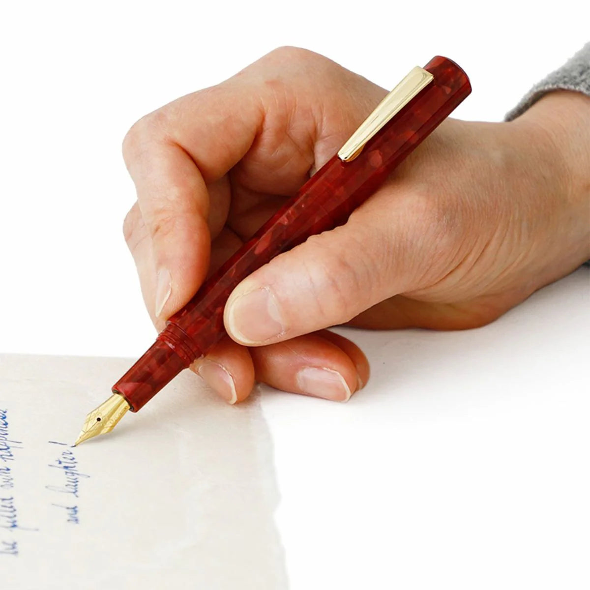 Attache Hightide - MARBLED FOUNTAIN PEN - Red (Limited Edition)