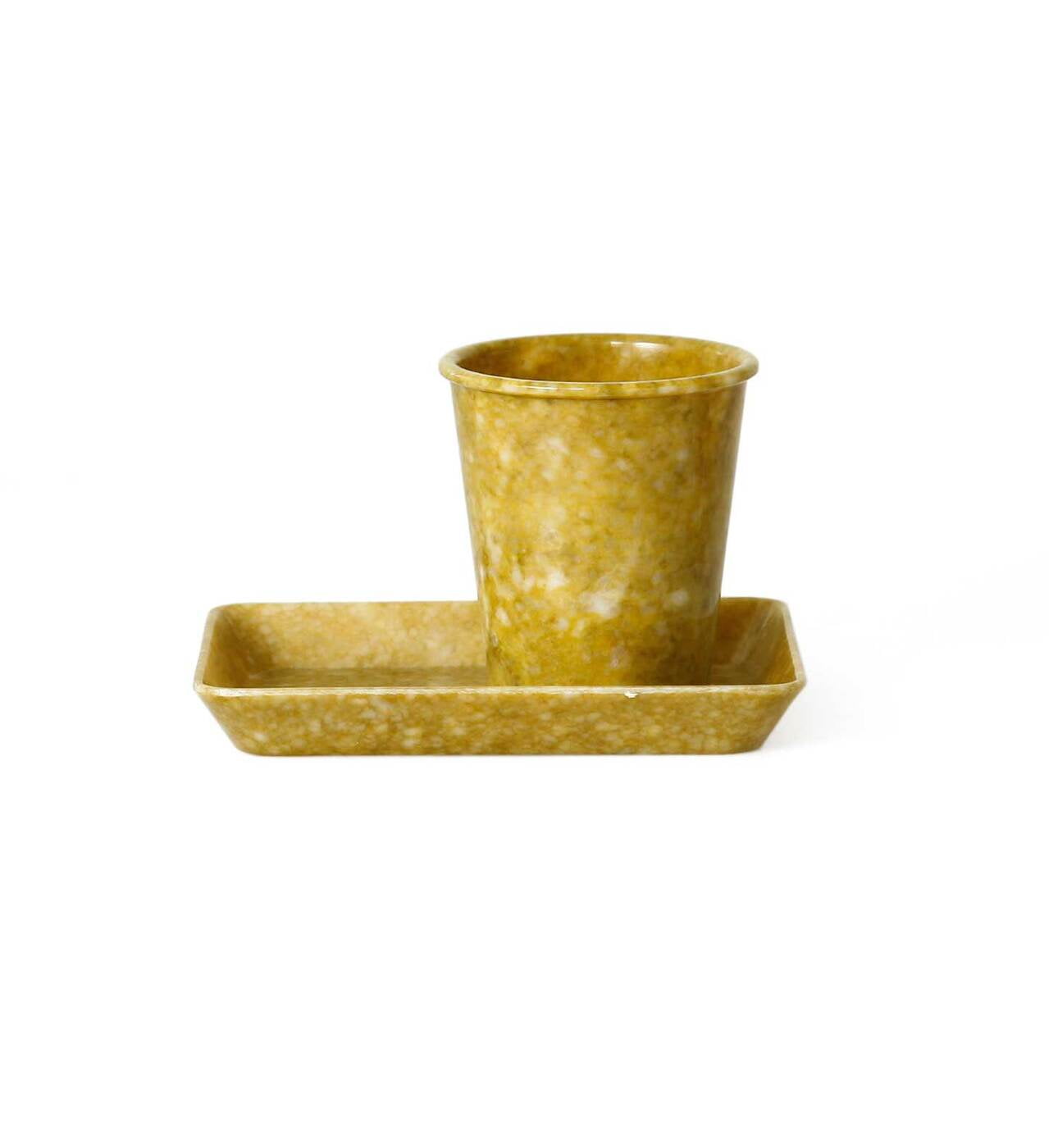 Hightide - MARBLED MELAMINE CUP - Mustard