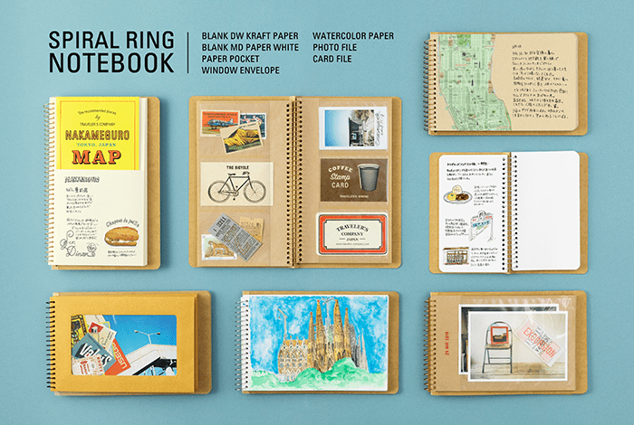 Traveller's Company - SPIRAL RING NOTEBOOK B6 - Window Envelope
