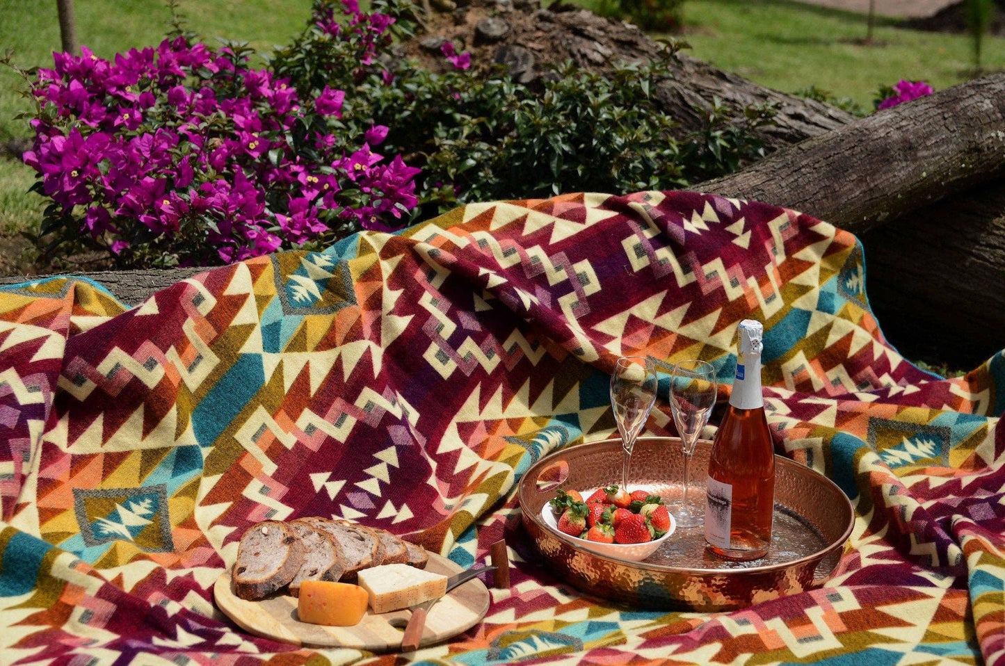 EcuaFina - Ecuadorianische Alpakadecke - Chimborazo Pink - 190 x 225 cm