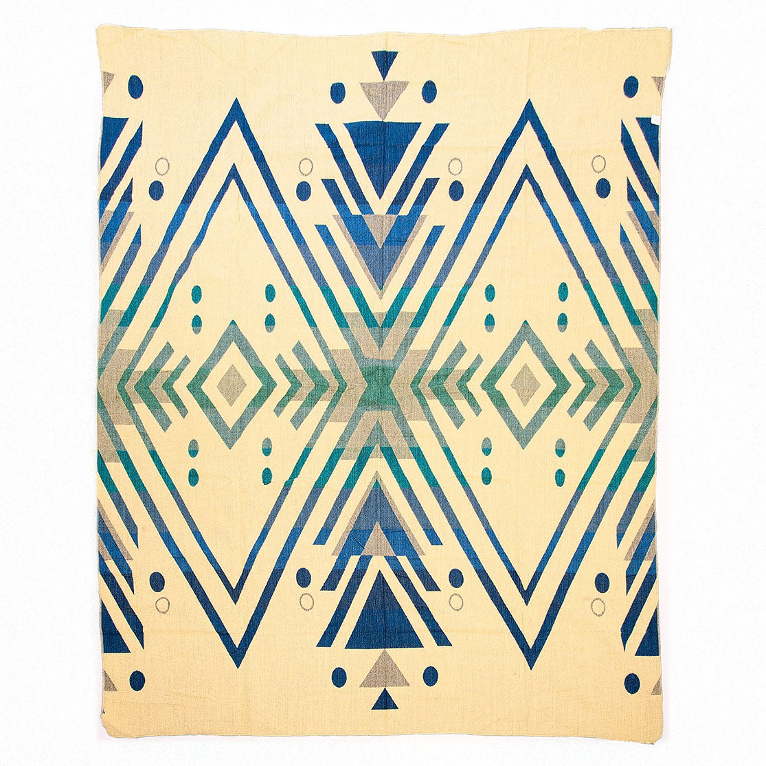 EcuaFina - Ecuadorianische Alpakadecke - Imbabura Blau - 190 x 225 cm