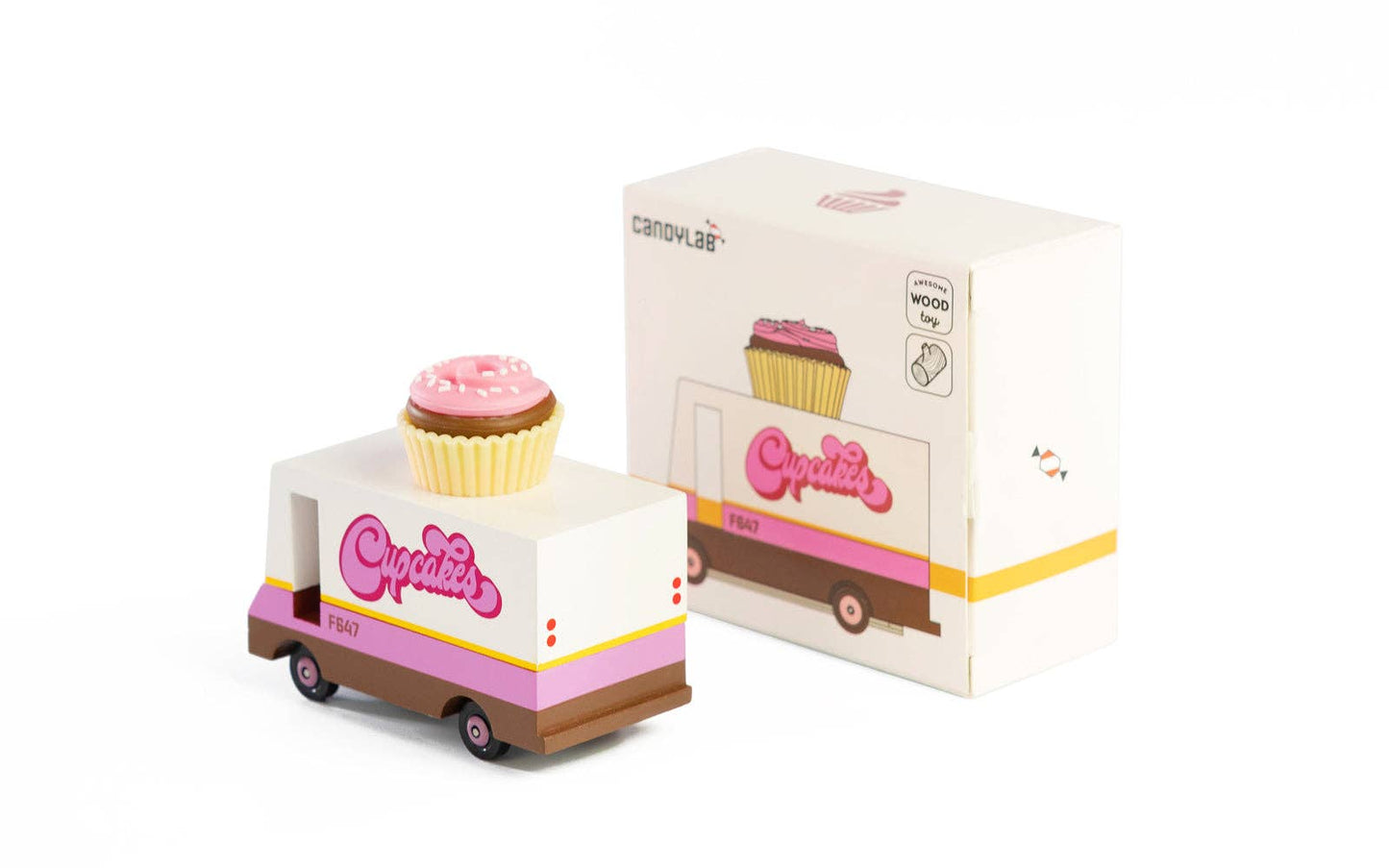 Candylab Cupcake Van süßer Food Truck aus Holz im Vintage Design