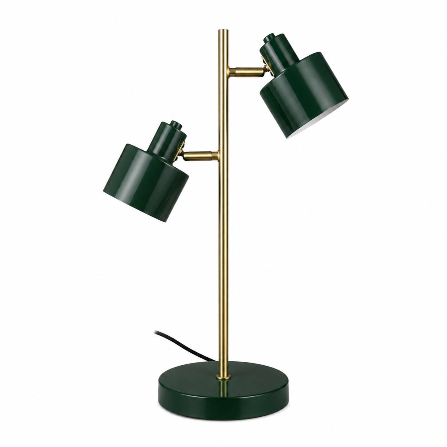 Ocean Tischlampe, 2 Schirme – Dunkelgrün/Messing