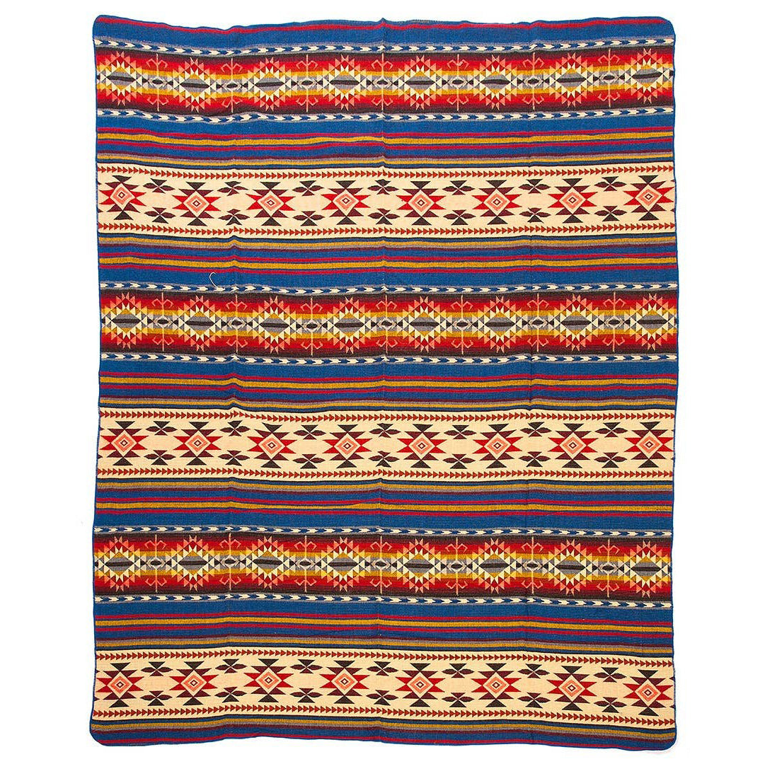 EcuaFina - Ecuadorianische Alpakadecke - Cotopaxi mehrfarbig - 190 x 225 cm