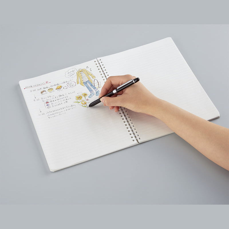 Softring Notebook B5 Schwarz liniert