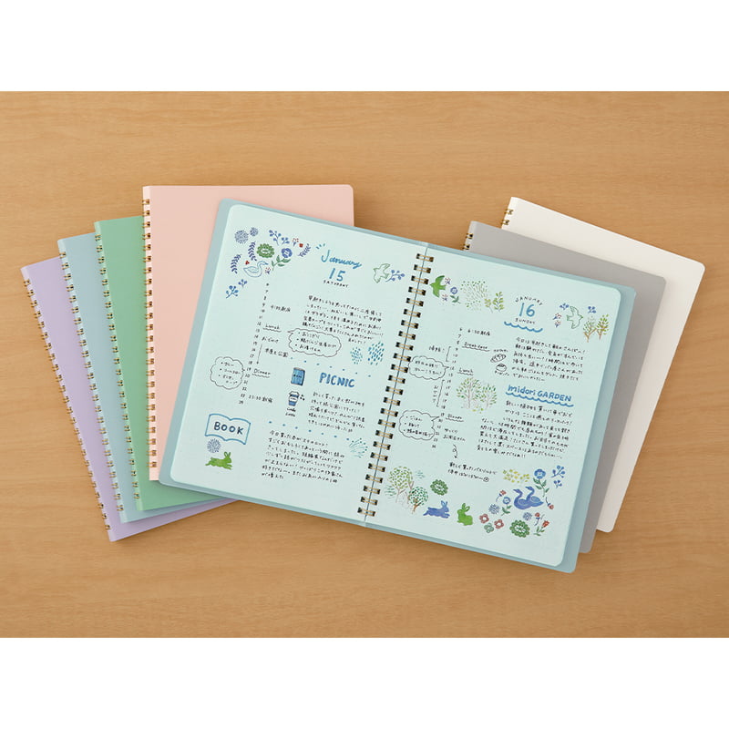 Midori Ring Notebook Color A5 Dot Grid Gay