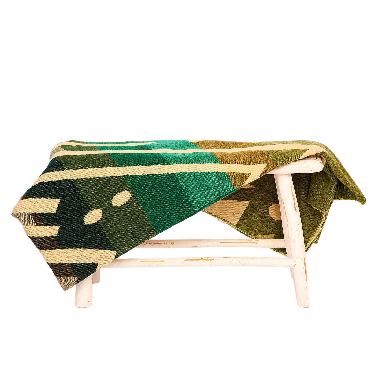 EcuaFina - Ecuadorianische Alpakadecke - Imbabura Grün - 190 x 225 cm