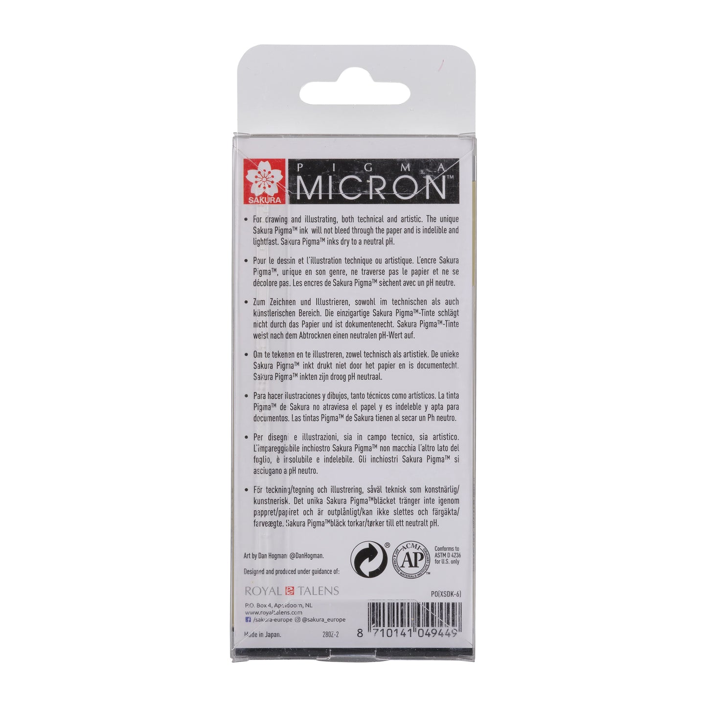 SAKURA Pigma MICRON™ - 6 Fineliners - Black