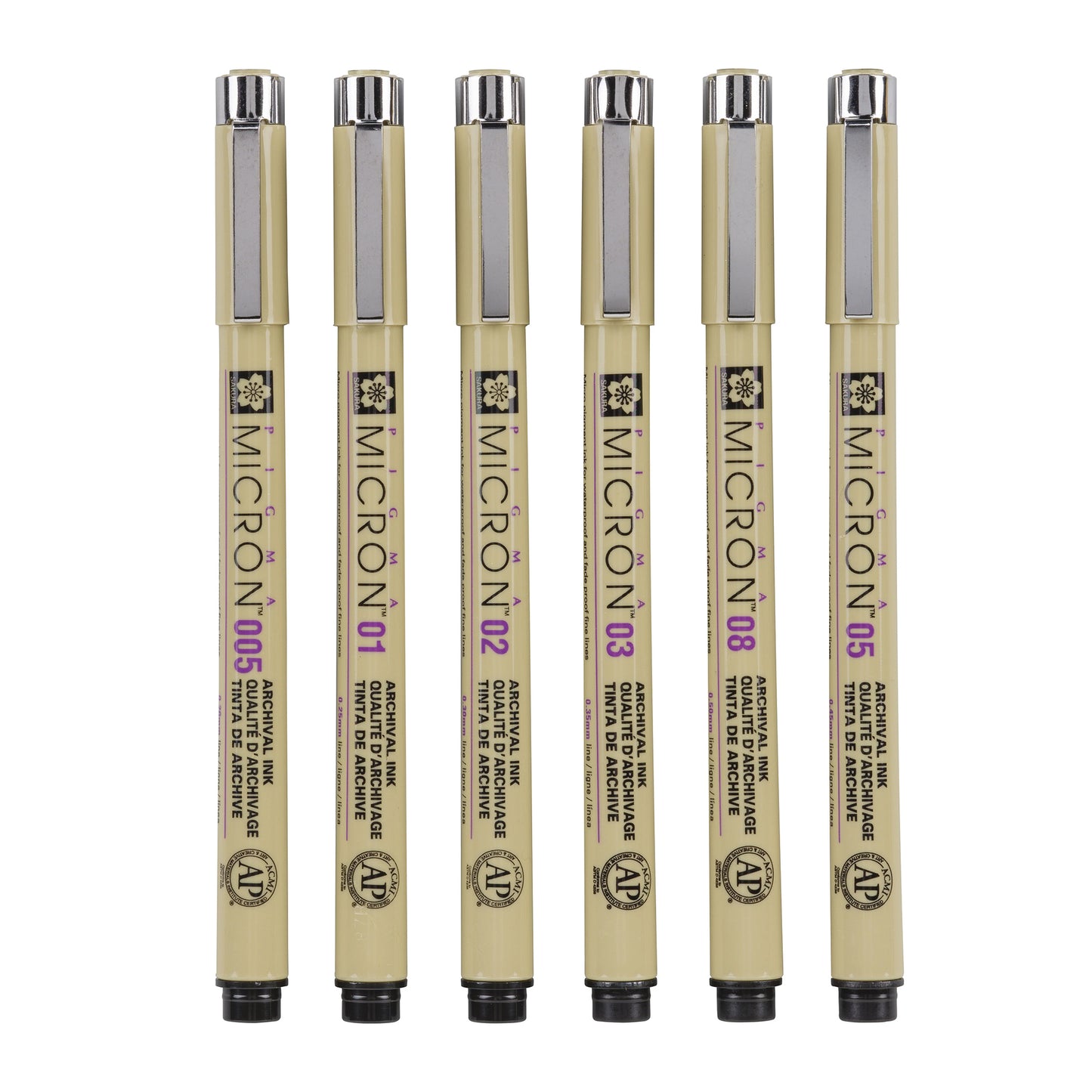 SAKURA Pigma MICRON™ - 6 Fineliners - Black