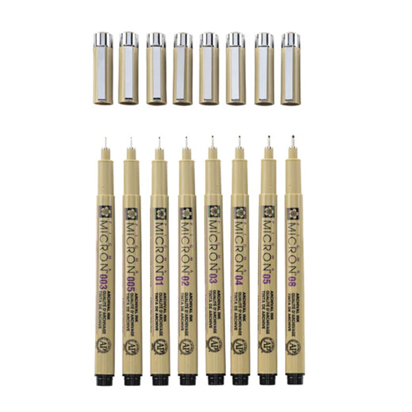 SAKURA Pigma MICRON™ - 8 Fineliners - Black