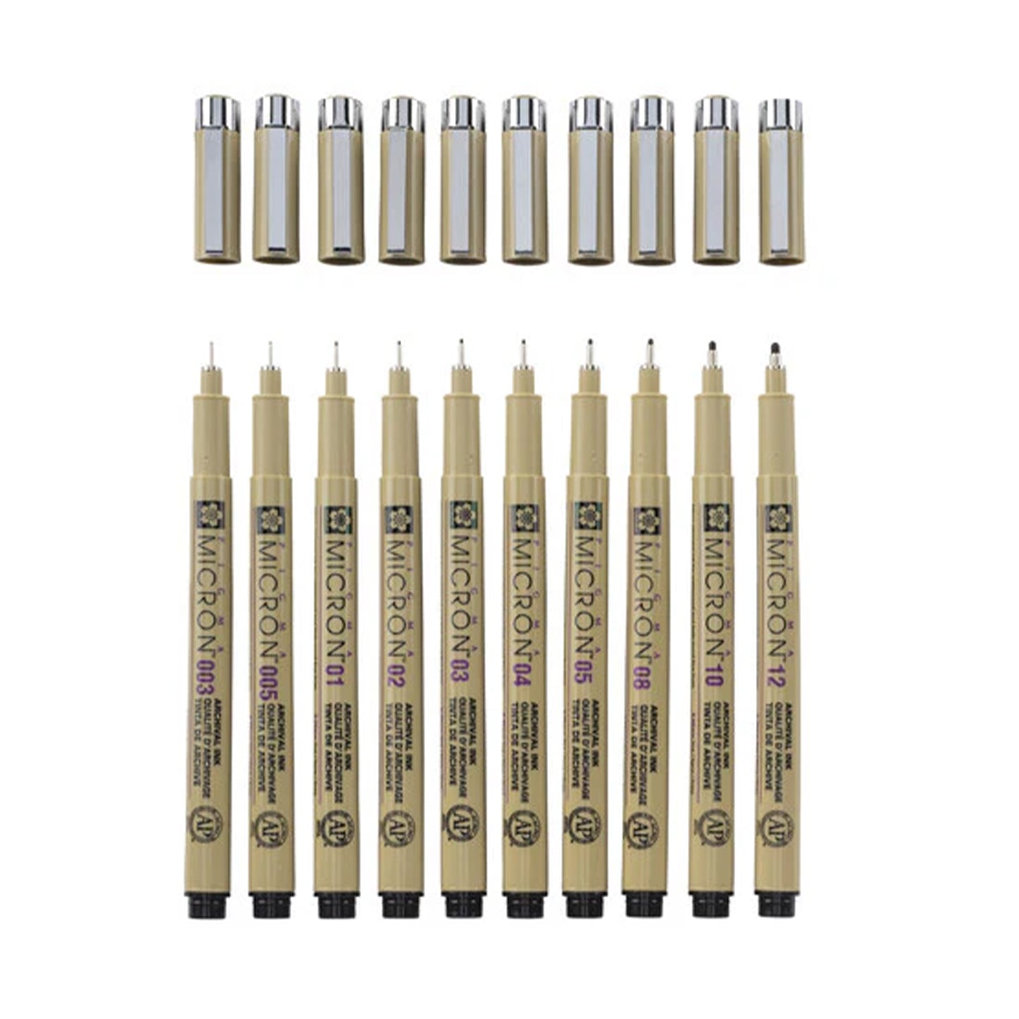 SAKURA Pigma MICRON™ - 10 Fineliners - Black