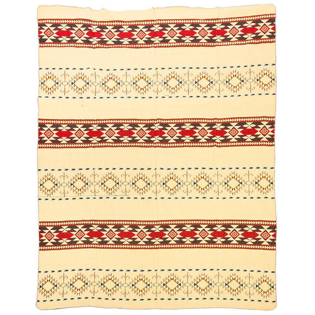 EcuaFina - Ecuadorianische Alpakadecke - Cotopaxi mehrfarbig - 190 x 225 cm