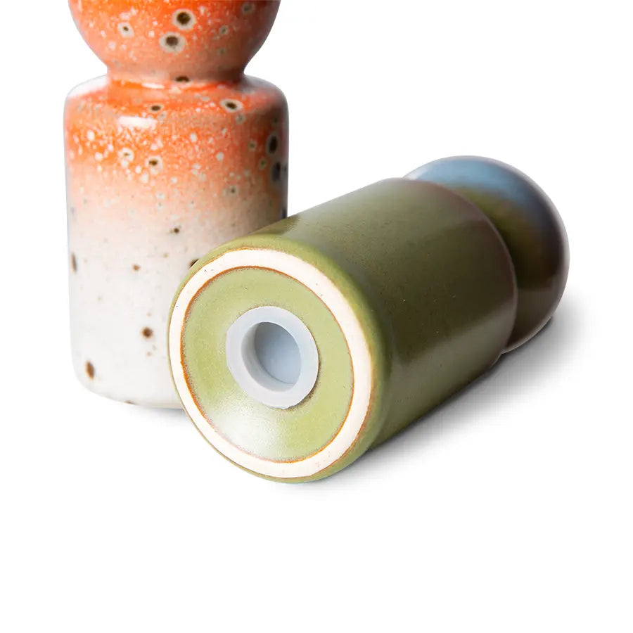 HK Living - 70s ceramics: pepper & salt jar - Asteroids/Peat