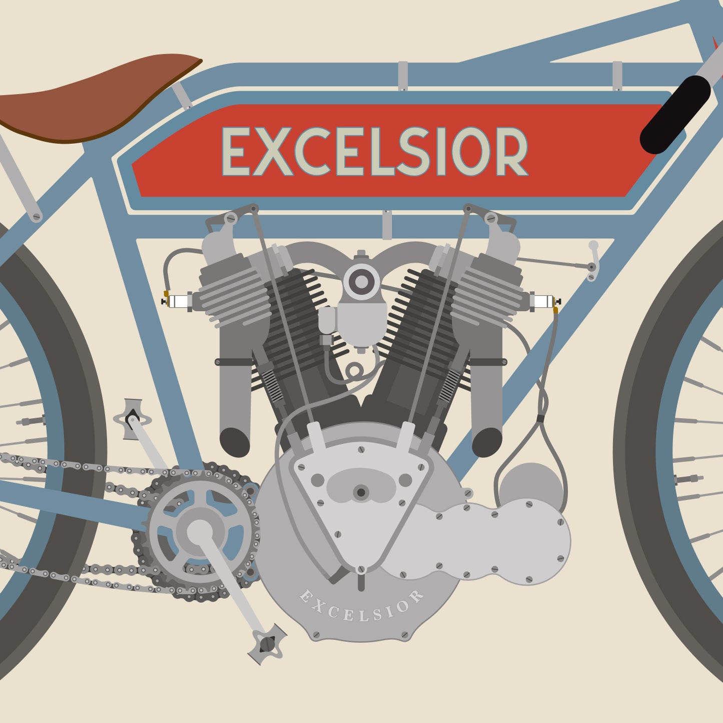 Poster Excelsior Board Tracker - Chicago/USA, 1914