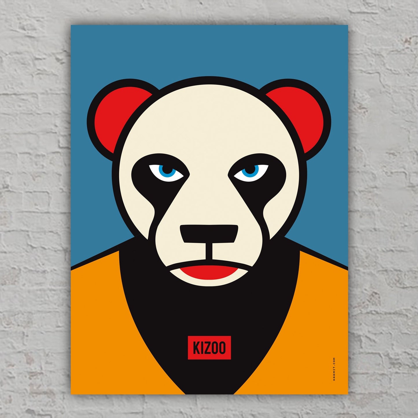 Poster "Panda bear with red ears", Art print