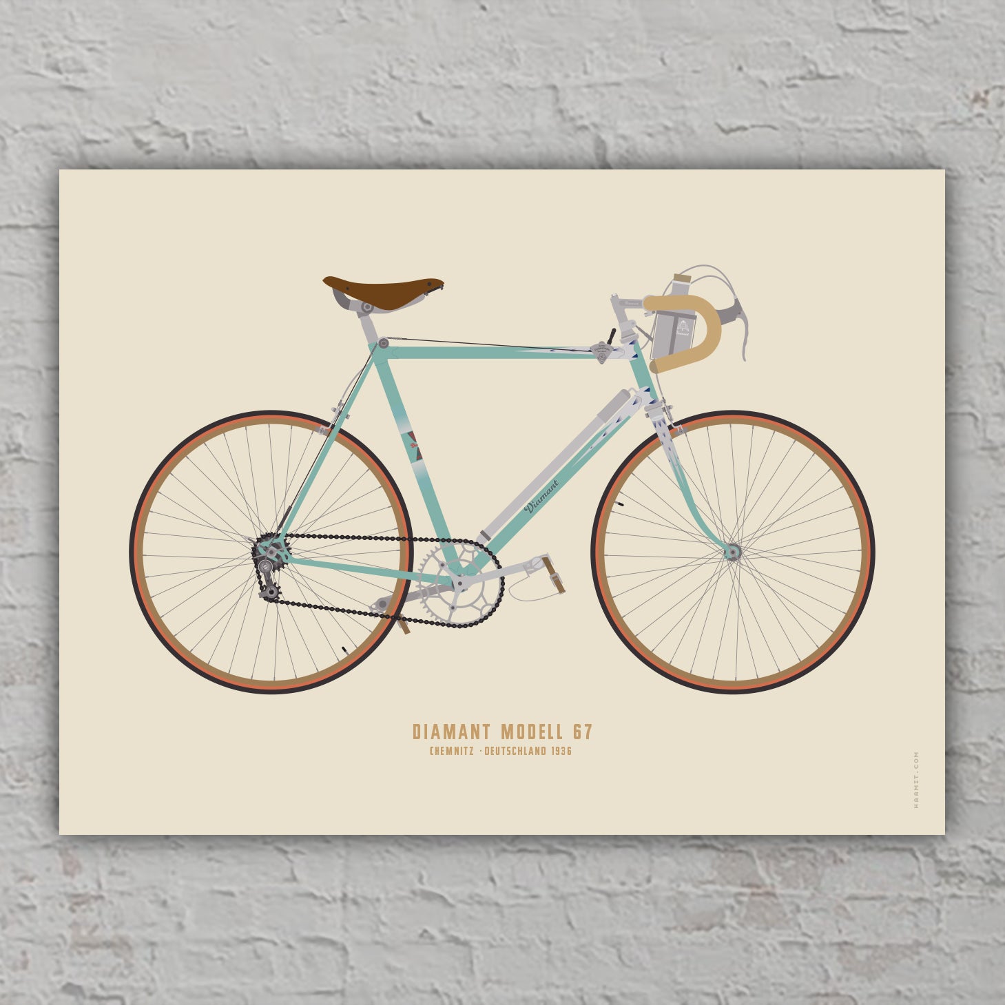 poster rennrad Poster Diamant Fahrrad Modell 67