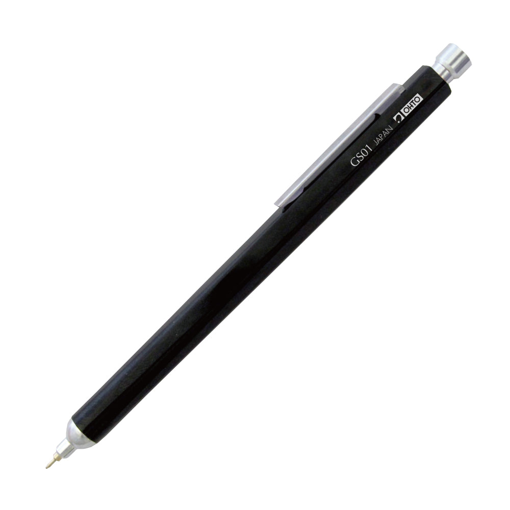 OHTO Needle-Point GS01 Kugelschreiber in Schwarz hochwertiger japanischer Aluminium-Druckkugelschreiber