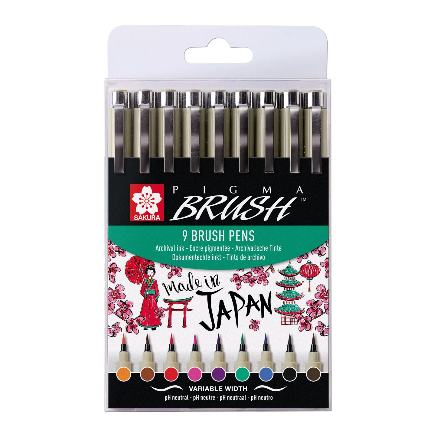 SAKURA Pigma BRUSH™ - 9 Brush Pens