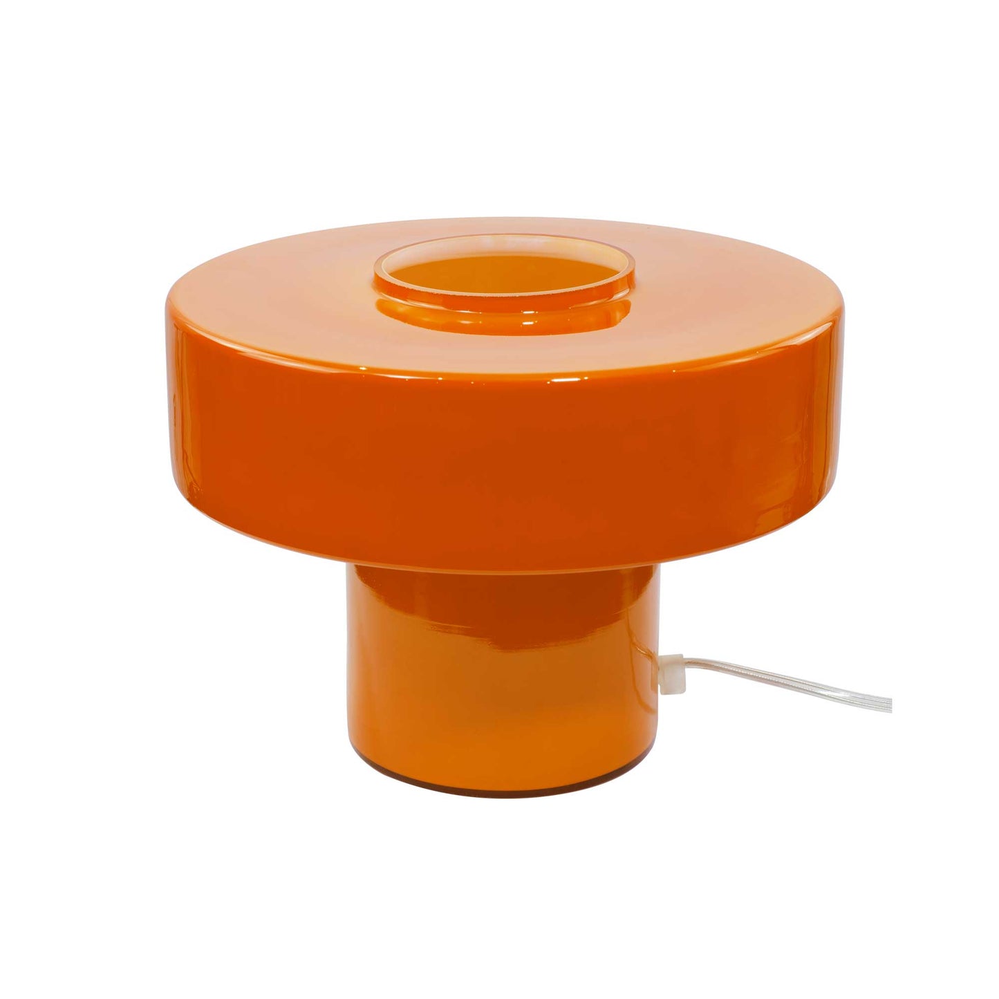 C-Création -Foza Tischlampe mit farbigem Glas und Retro-Stil - Orange