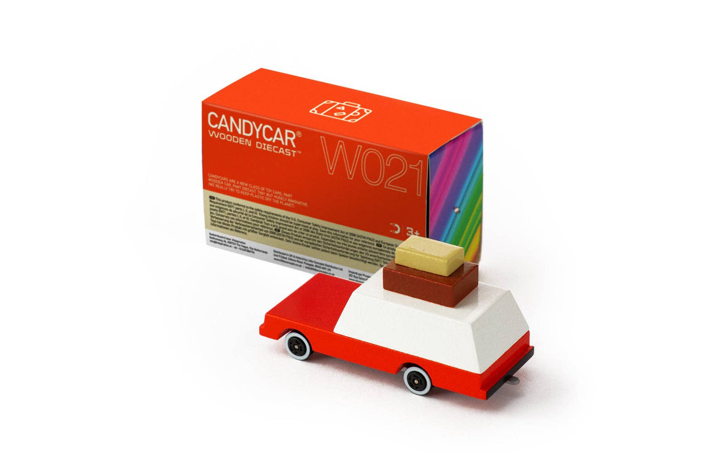 Candylab Gepäckwagen Retro Holzauto Spielzeug im Vintage Design