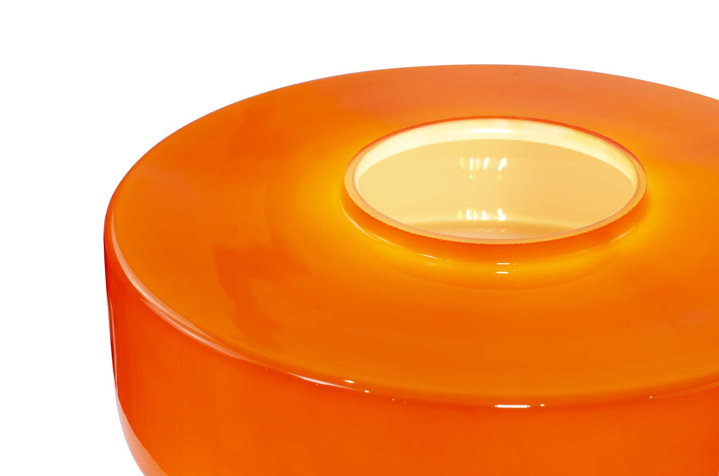 C-Création -Foza Tischlampe mit farbigem Glas und Retro-Stil - Orange