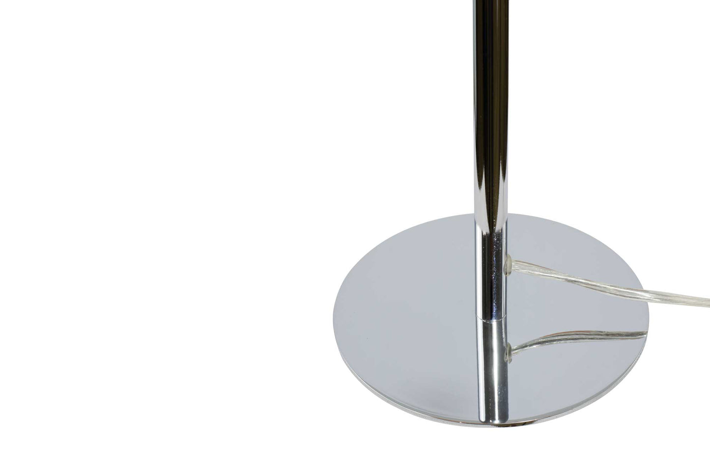 Tischlampe aus farbigem Glas und verchromtem Metall Zéni: Rot