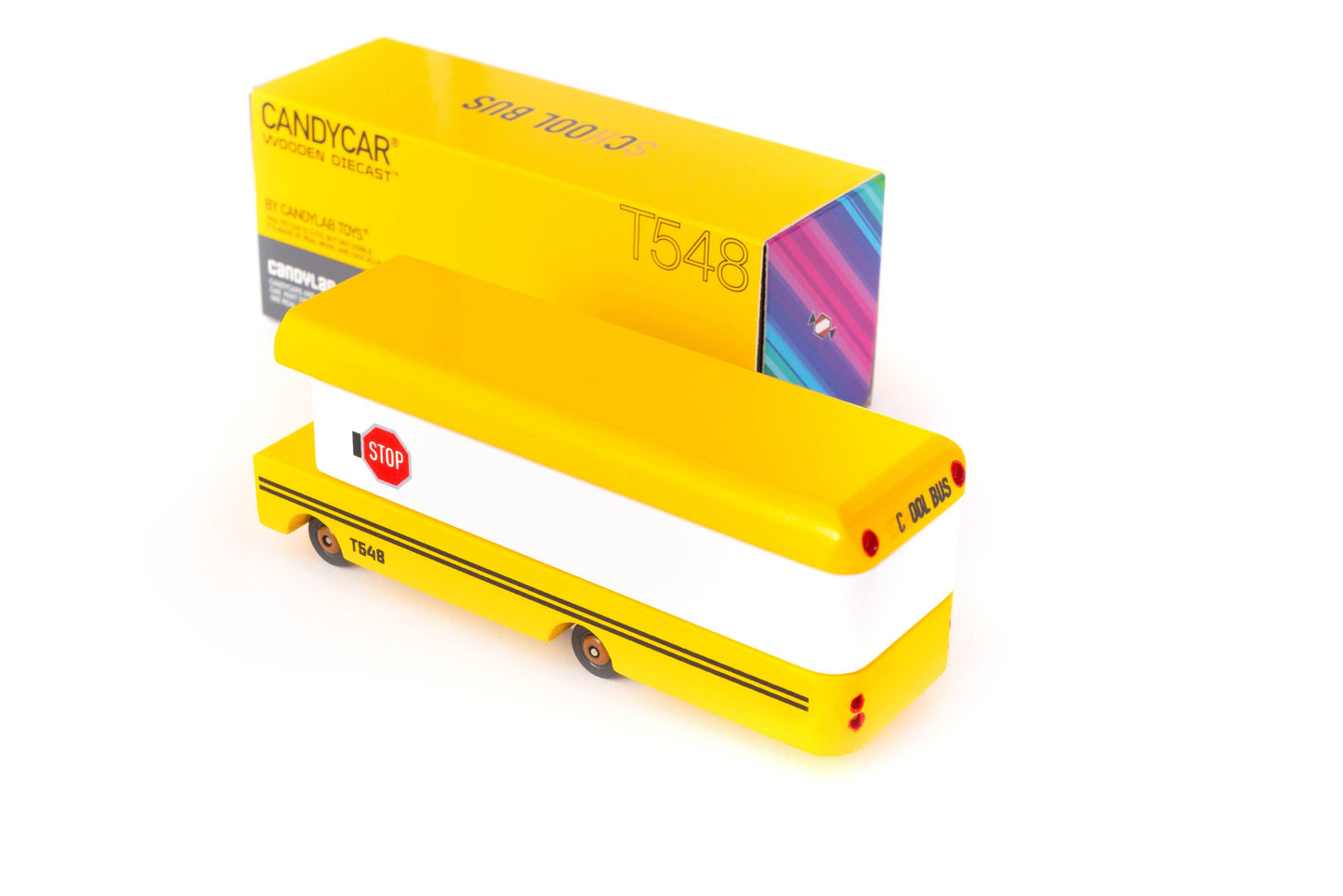 Candylab Schulbus gelber US School Bus aus Holz im Vintage Design