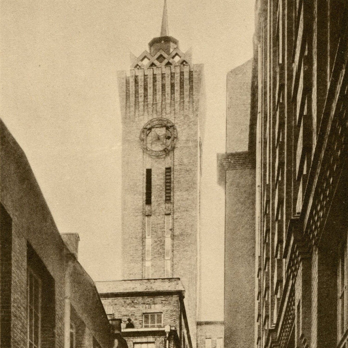 Poster Uhrturm von Schubert & Salzer (1927), Kunstdruck historisches Chemnitz