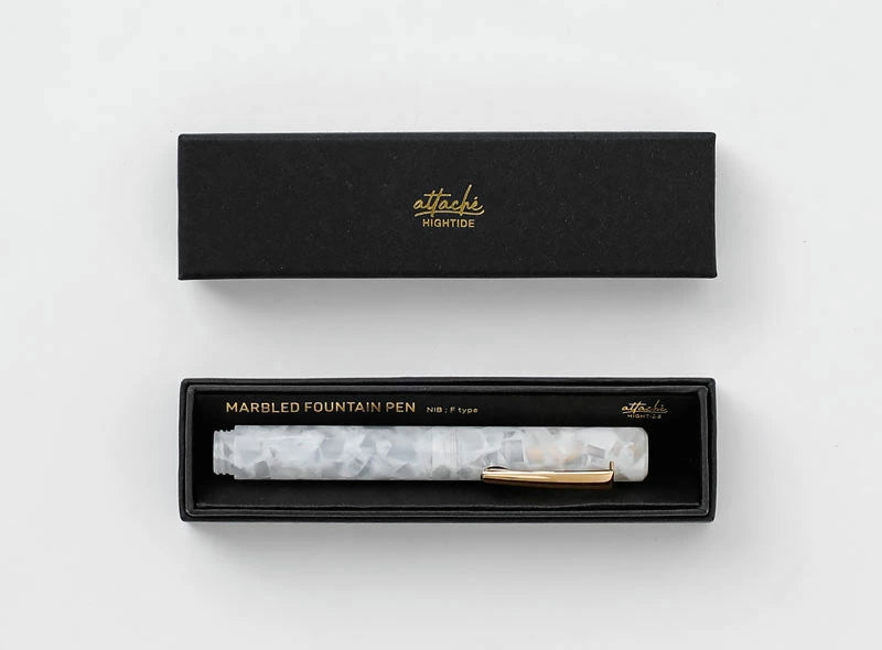 Attache Hightide - MARBLED FOUNTAIN PEN - Navy