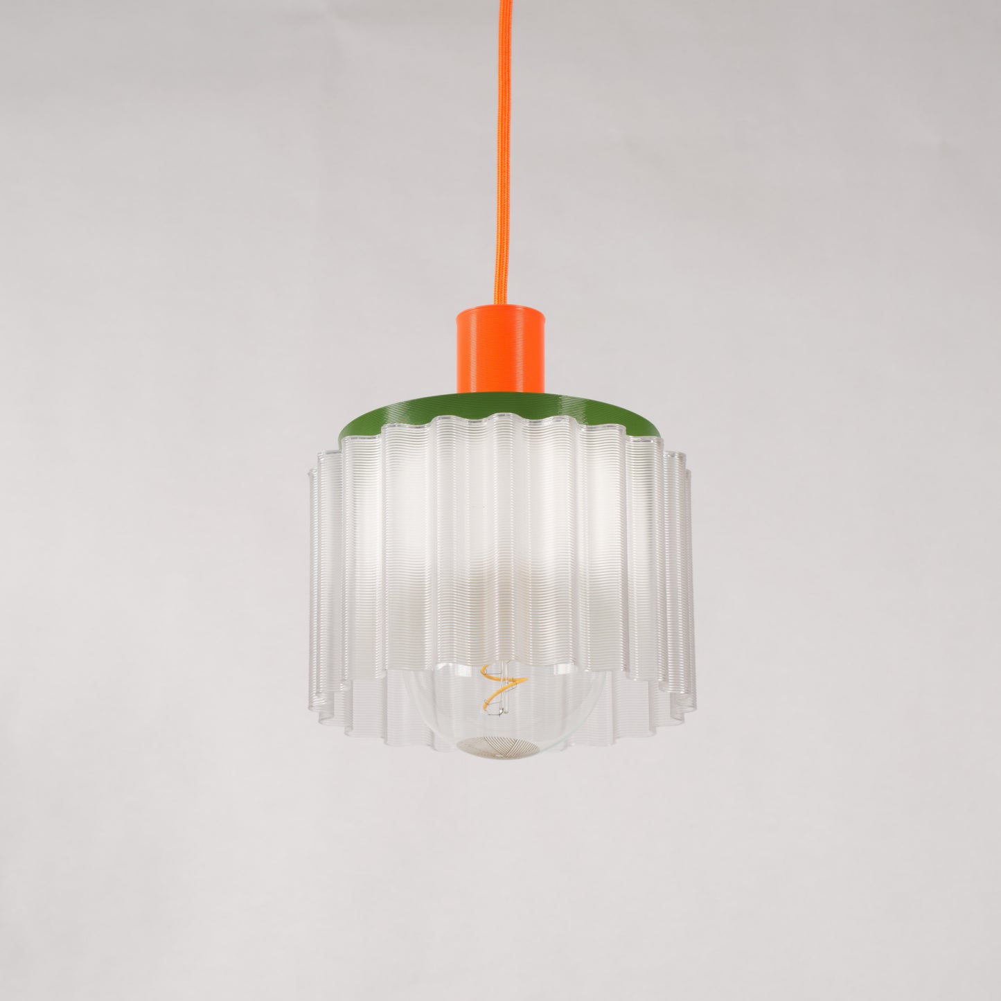 Warren & Laetitia - GIGI LAMP N°2 - Oranges Kabel - Grün/Weiß