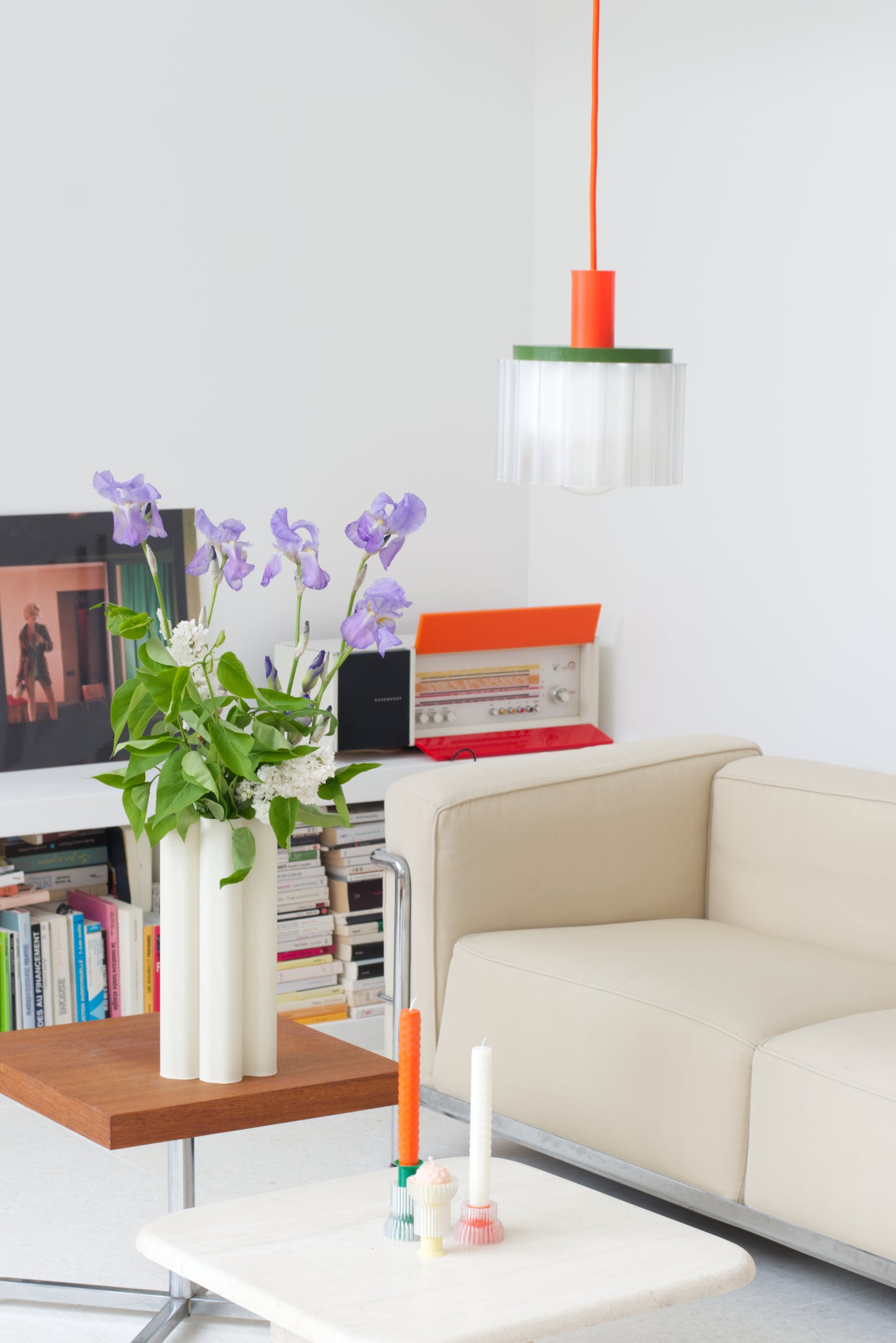 Warren & Laetitia - GIGI LAMP N°2 - Oranges Kabel - Grün/Weiß