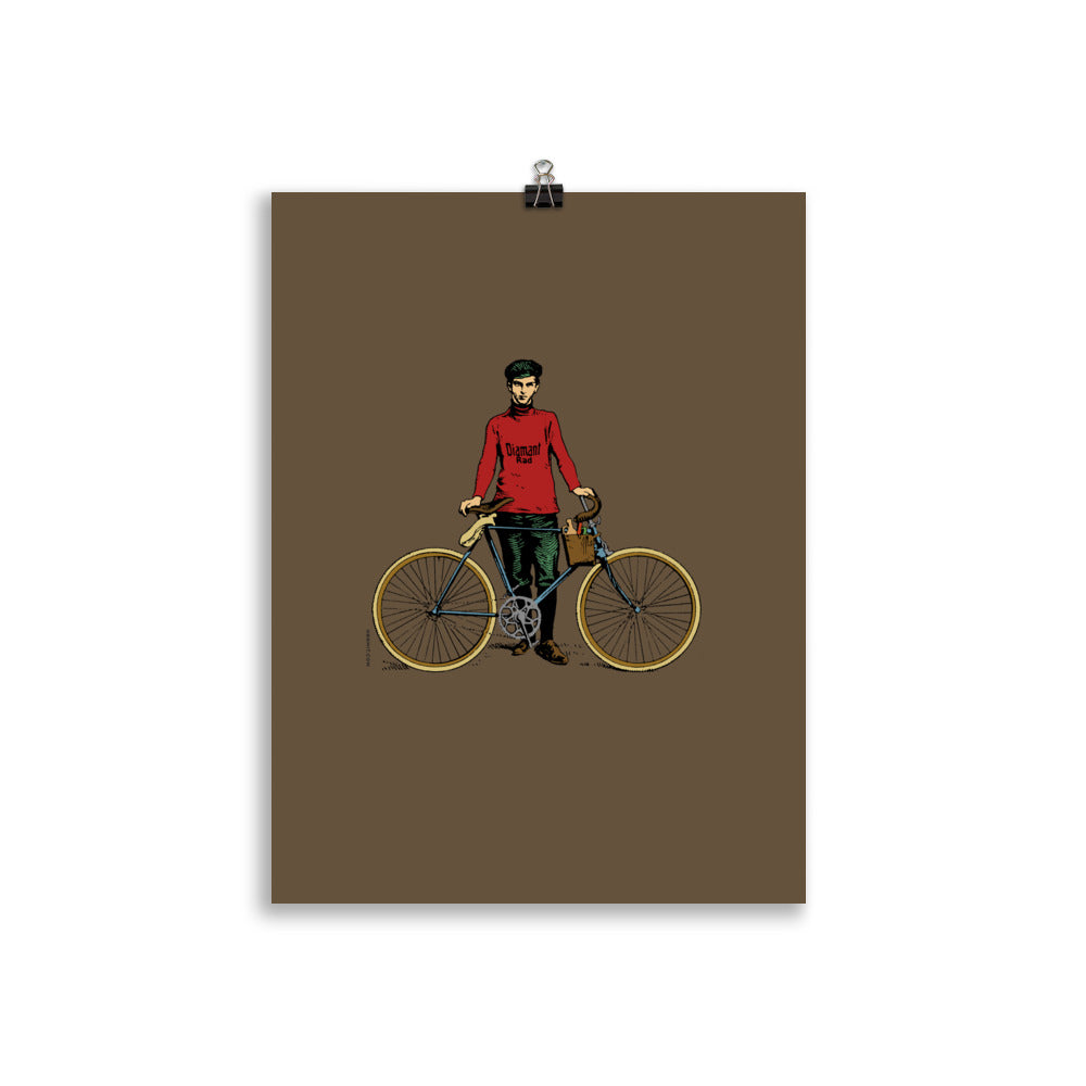 Poster Diamant-Radfahrer
