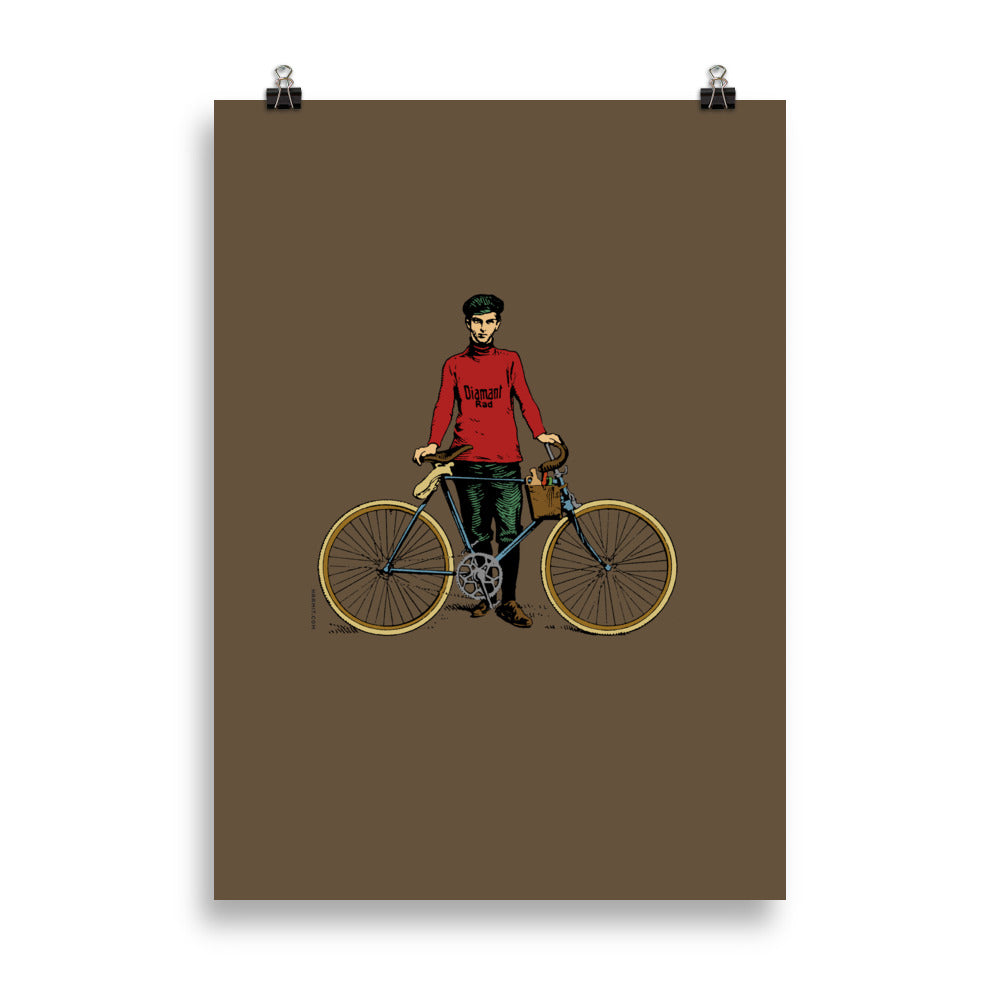 Poster Diamant-Radfahrer