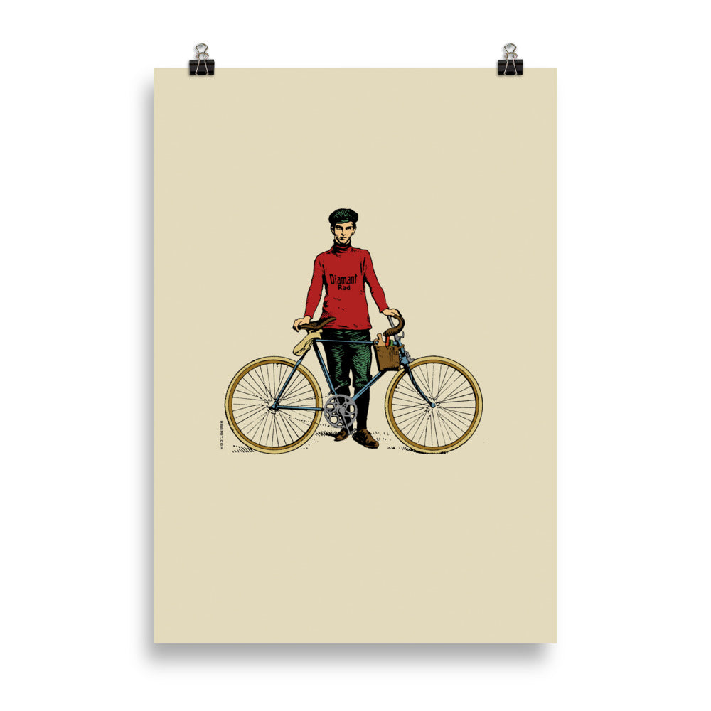 Poster Diamant-Radfahrer