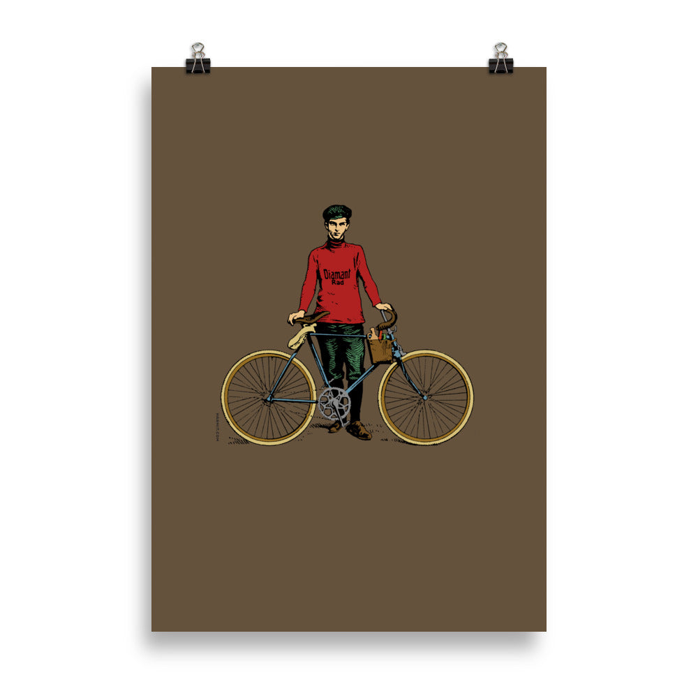 Poster Diamant-Radfahrer