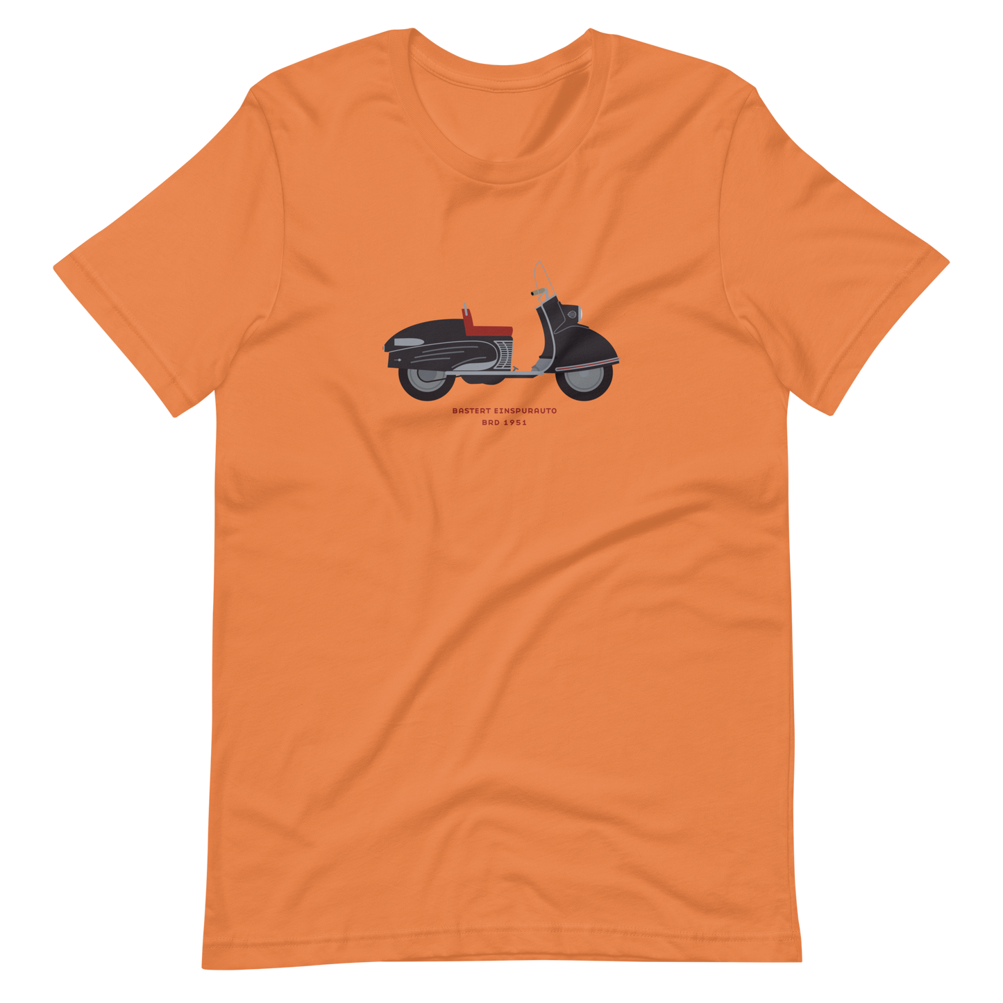 T-Shirt Scooter Bastert Einspurauto, BRD 1951