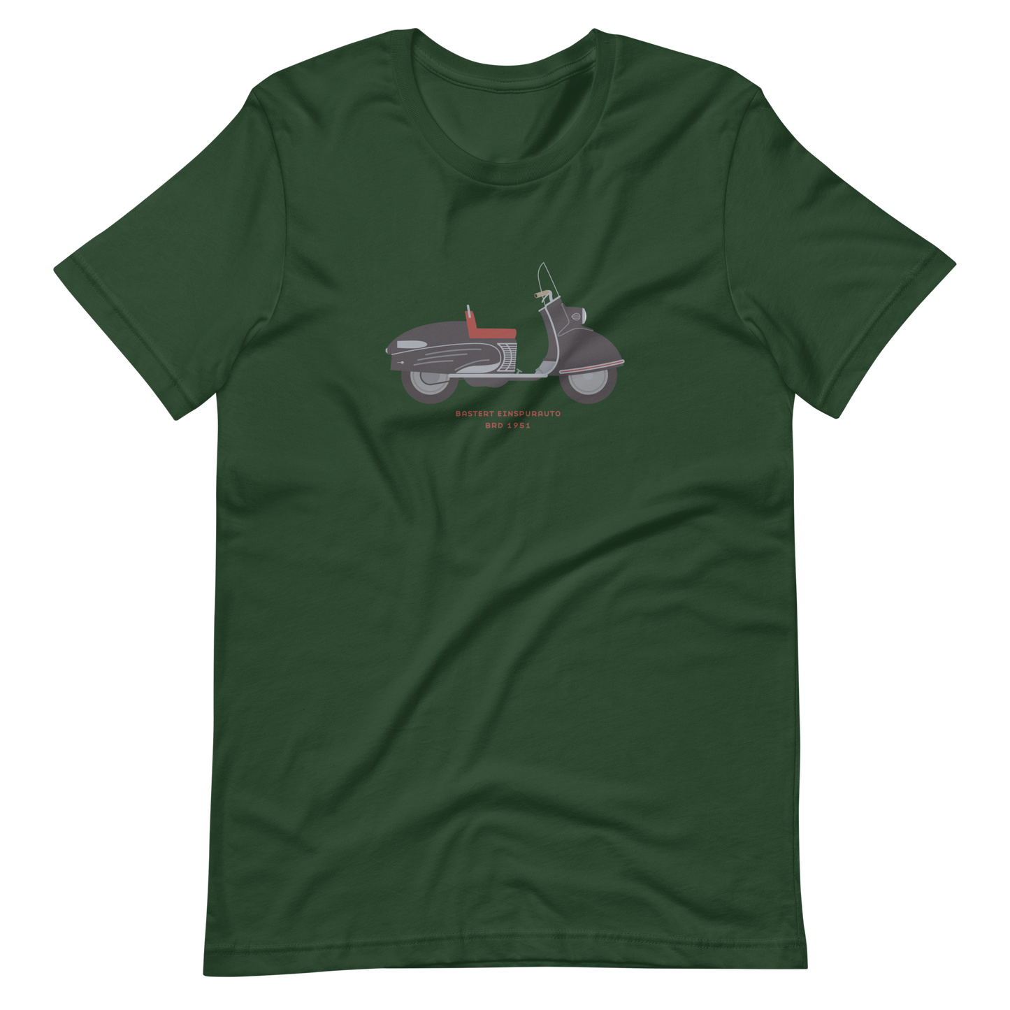 T-Shirt Scooter Bastert Einspurauto, BRD 1951