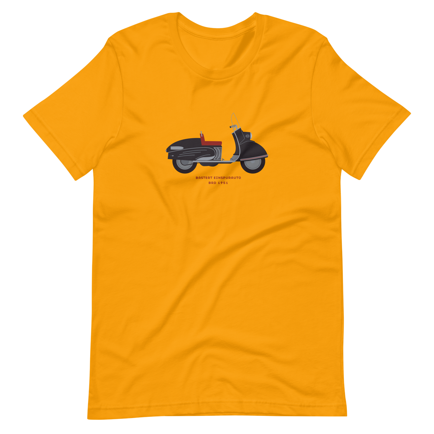 T-Shirt Scooter Bastert Einspurauto, BRD 1951