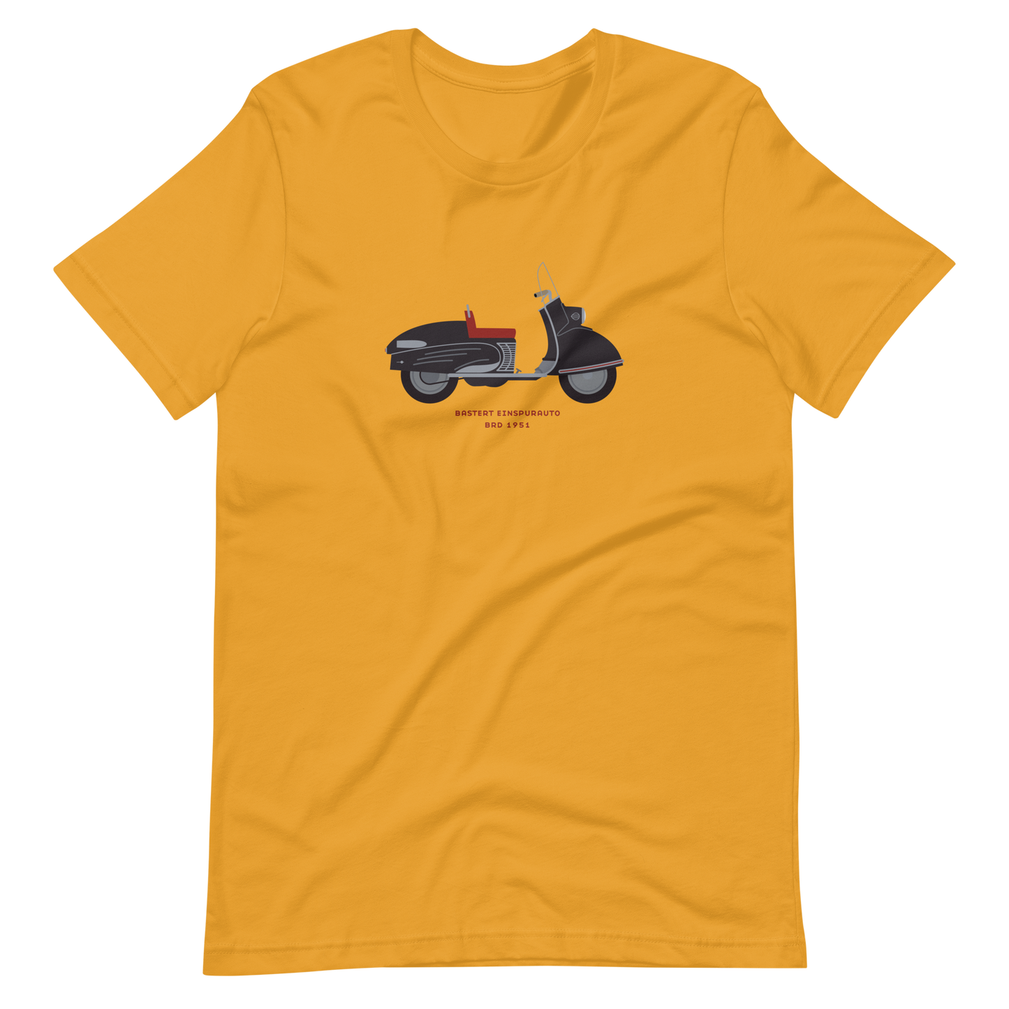 T-Shirt Scooter Bastert Einspurauto, BRD 1951
