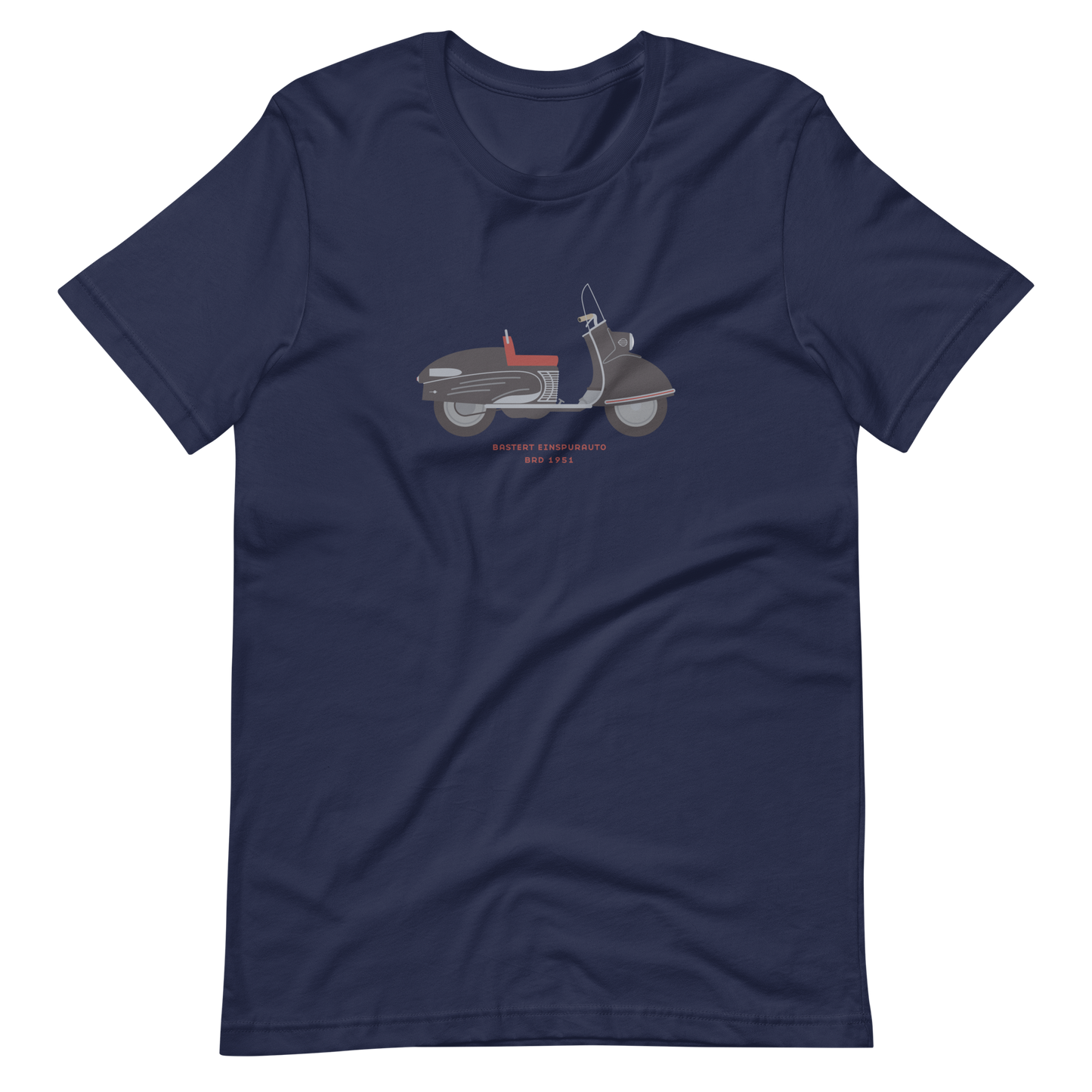T-Shirt Scooter Bastert Einspurauto, BRD 1951