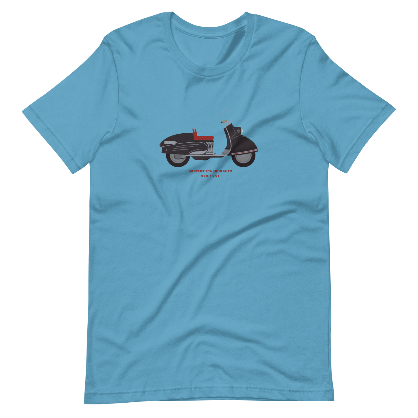 T-Shirt Scooter Bastert Einspurauto, BRD 1951