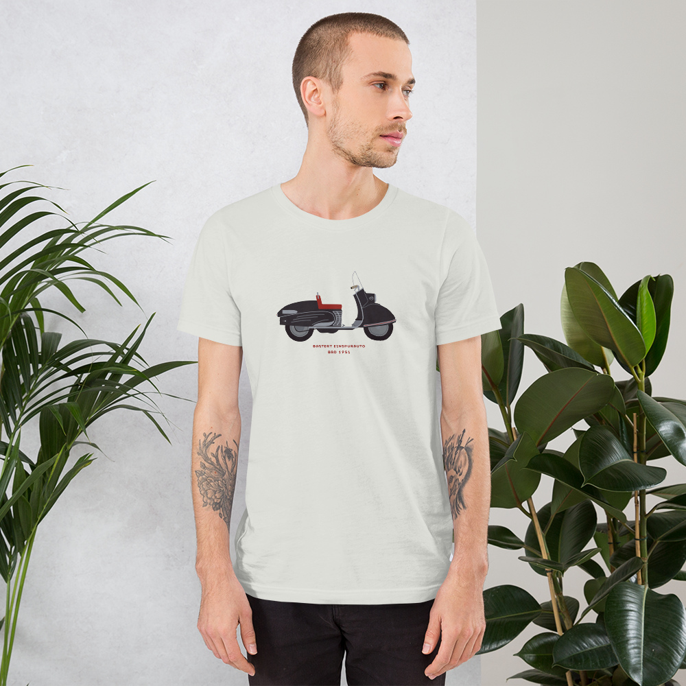T-Shirt Scooter Bastert Einspurauto, BRD 1951