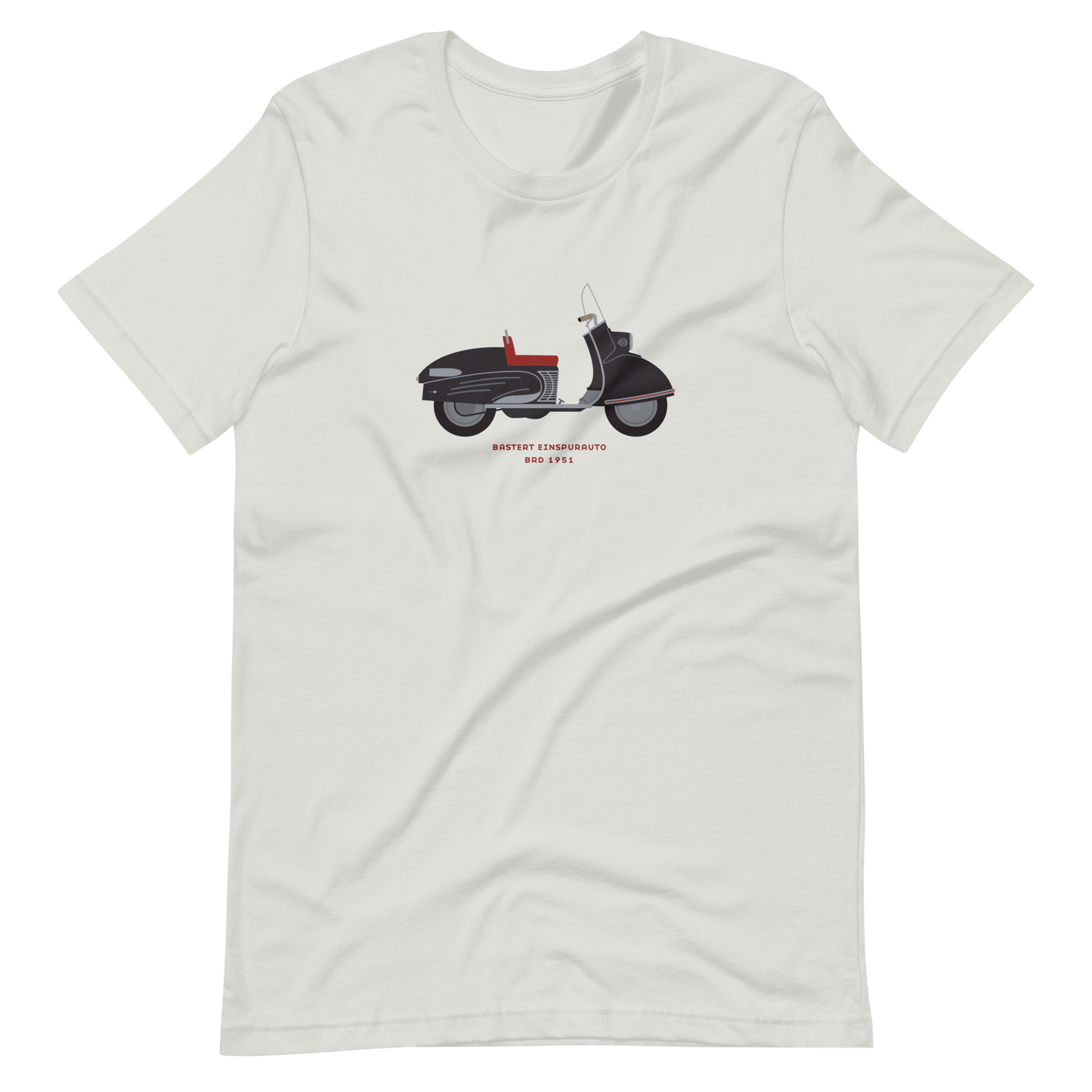 T-Shirt Scooter Bastert Einspurauto, BRD 1951