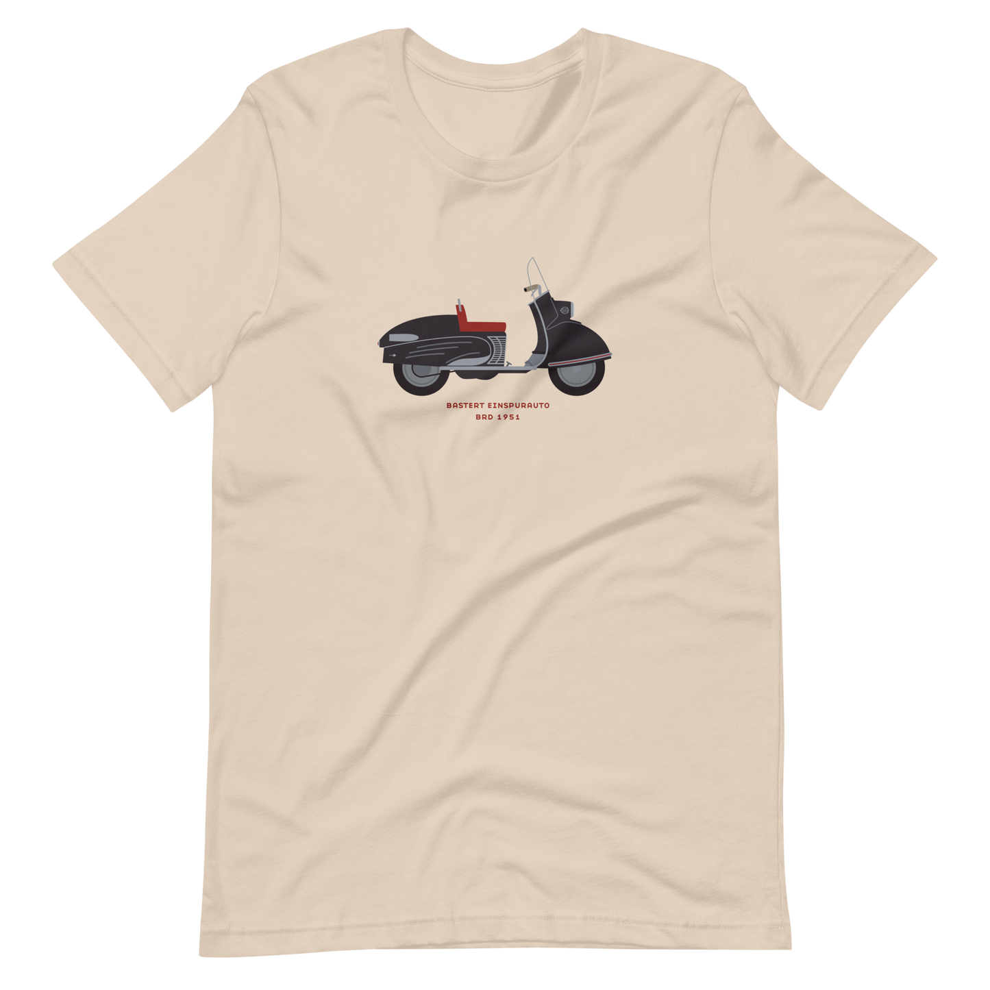 T-Shirt Scooter Bastert Einspurauto, BRD 1951