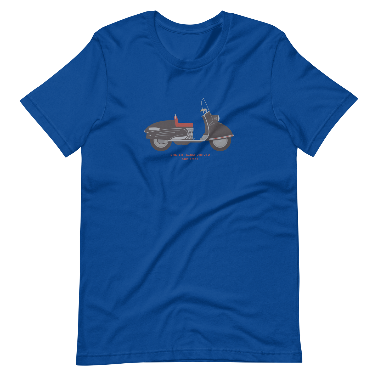 T-Shirt Scooter Bastert Einspurauto, BRD 1951