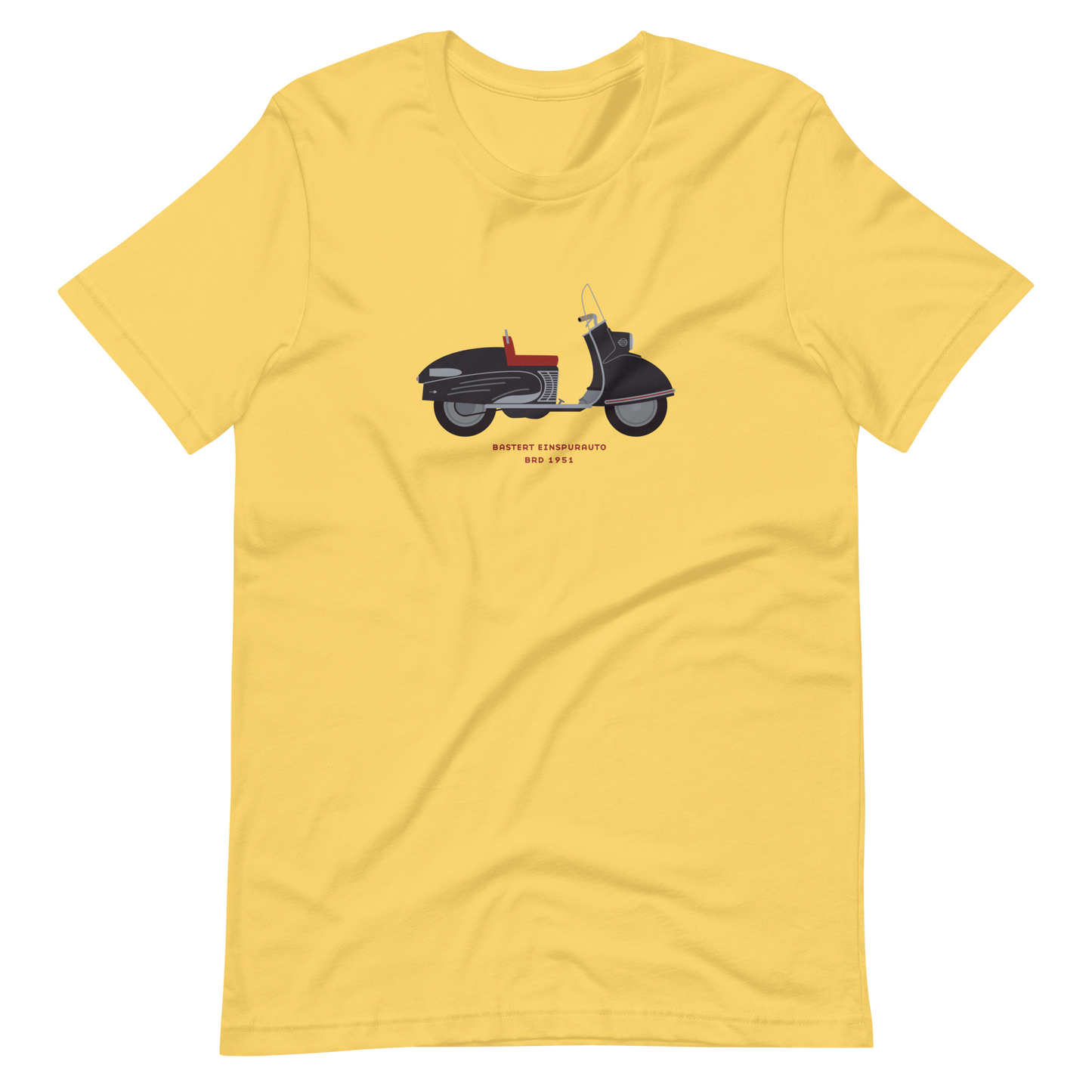 T-Shirt Scooter Bastert Einspurauto, BRD 1951