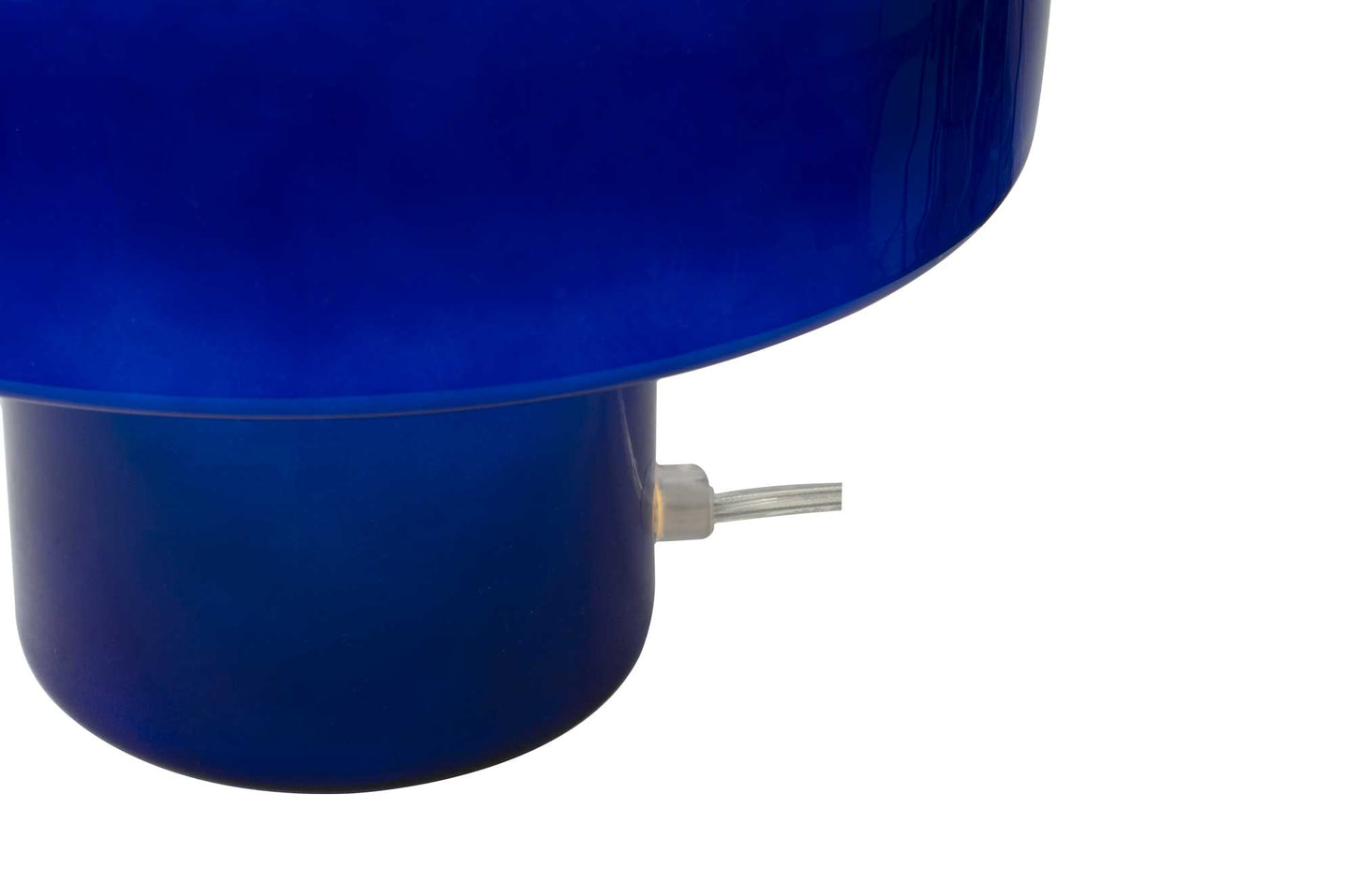 C-Création -Foza Tischlampe mit farbigem Glas und Retro-Stil - Blau