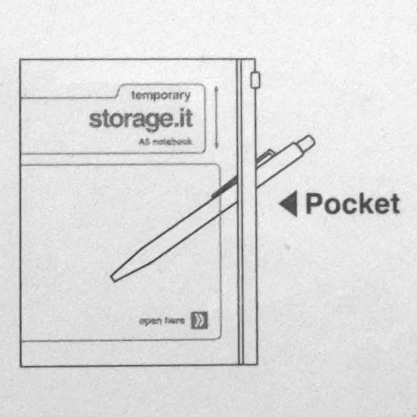 Mark‘s Zipper Notebook A5 storage. it, Black